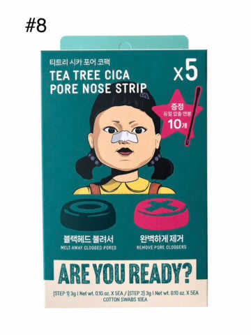 Bring Green Tea Tree Cica Pore Nose Strip box front - 5 sets with cotton swabs