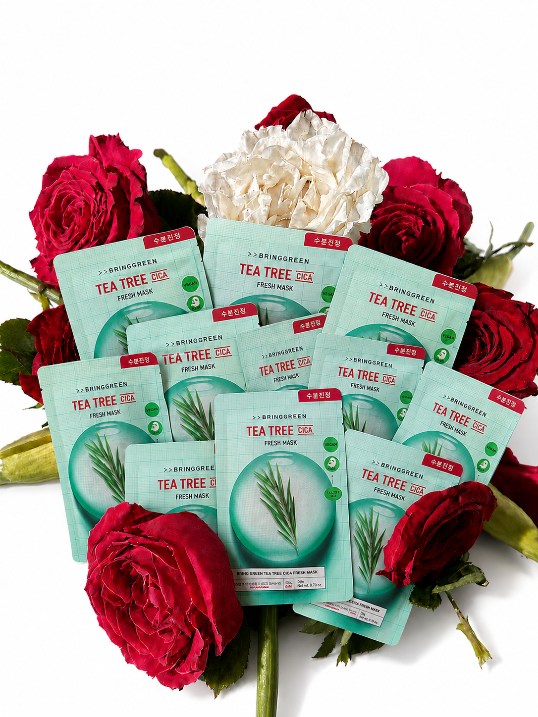 Bring Green x Squid Game Tea Tree Cica & Young Hee Fresh Mask #4 - Box of 40 (Wholesale)