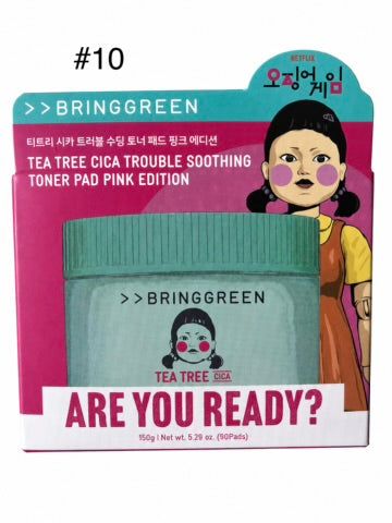 Bring Green Tea Tree Cica Trouble Soothing Toner Pad Pink Edition - Box of 40 (Wholesale)