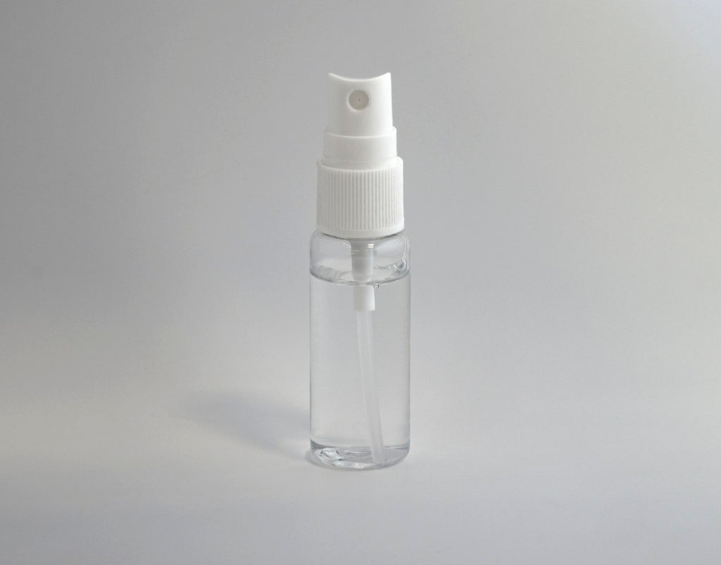 Clear body mist spray bottle