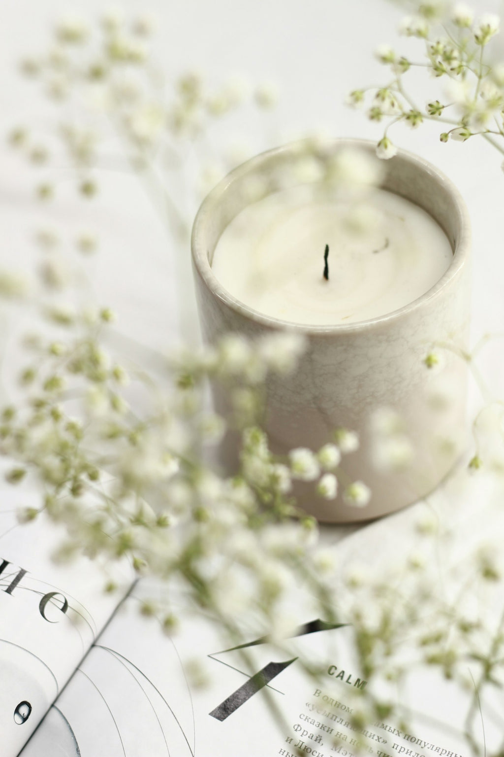 Soy candles in ceramic vessels