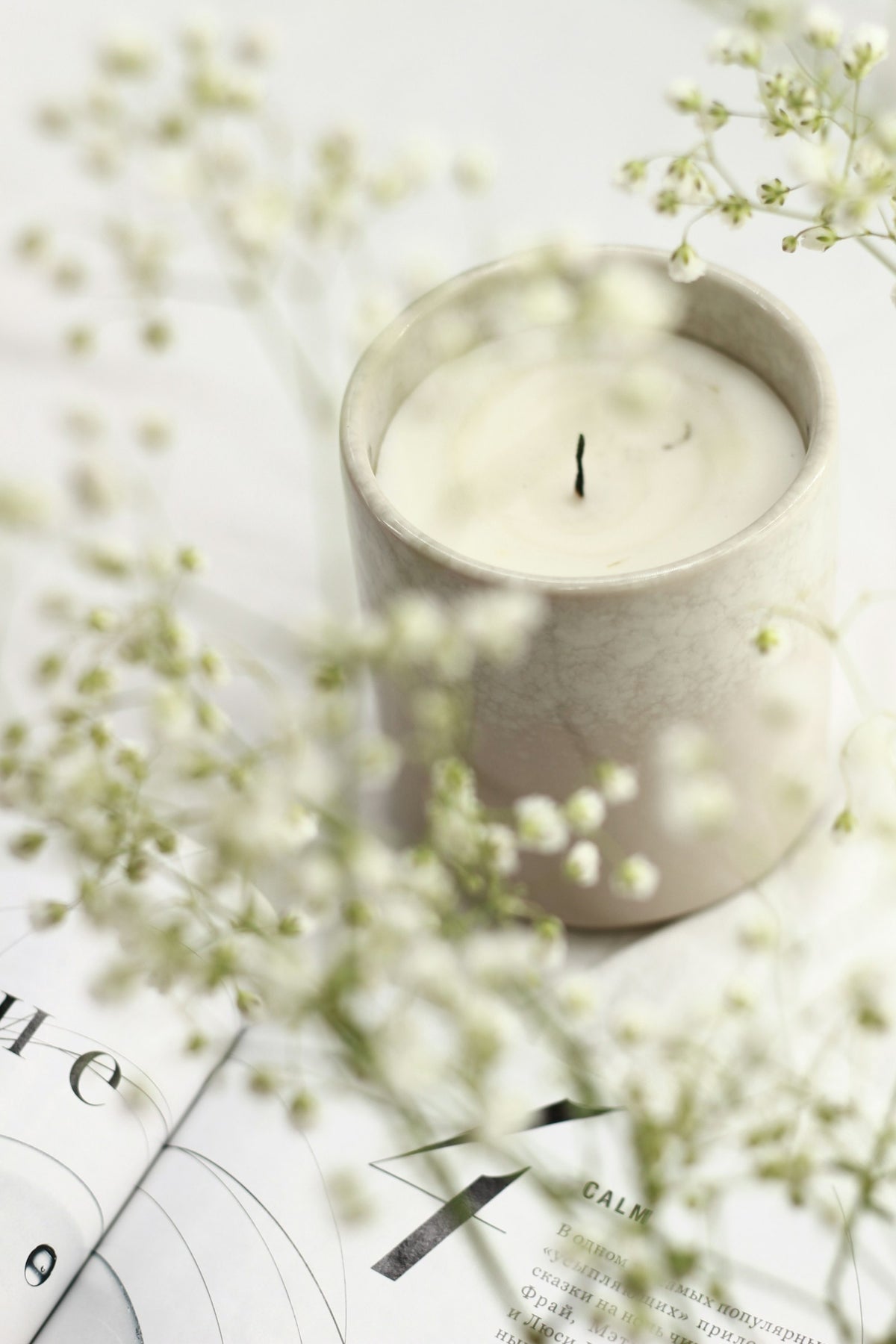 Soy candles in ceramic vessels