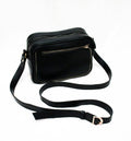 Black leather crossbody bag