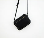 Black leather crossbody bag