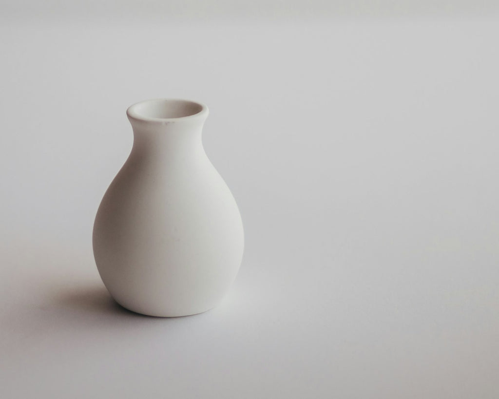 Matte ceramic donut vase