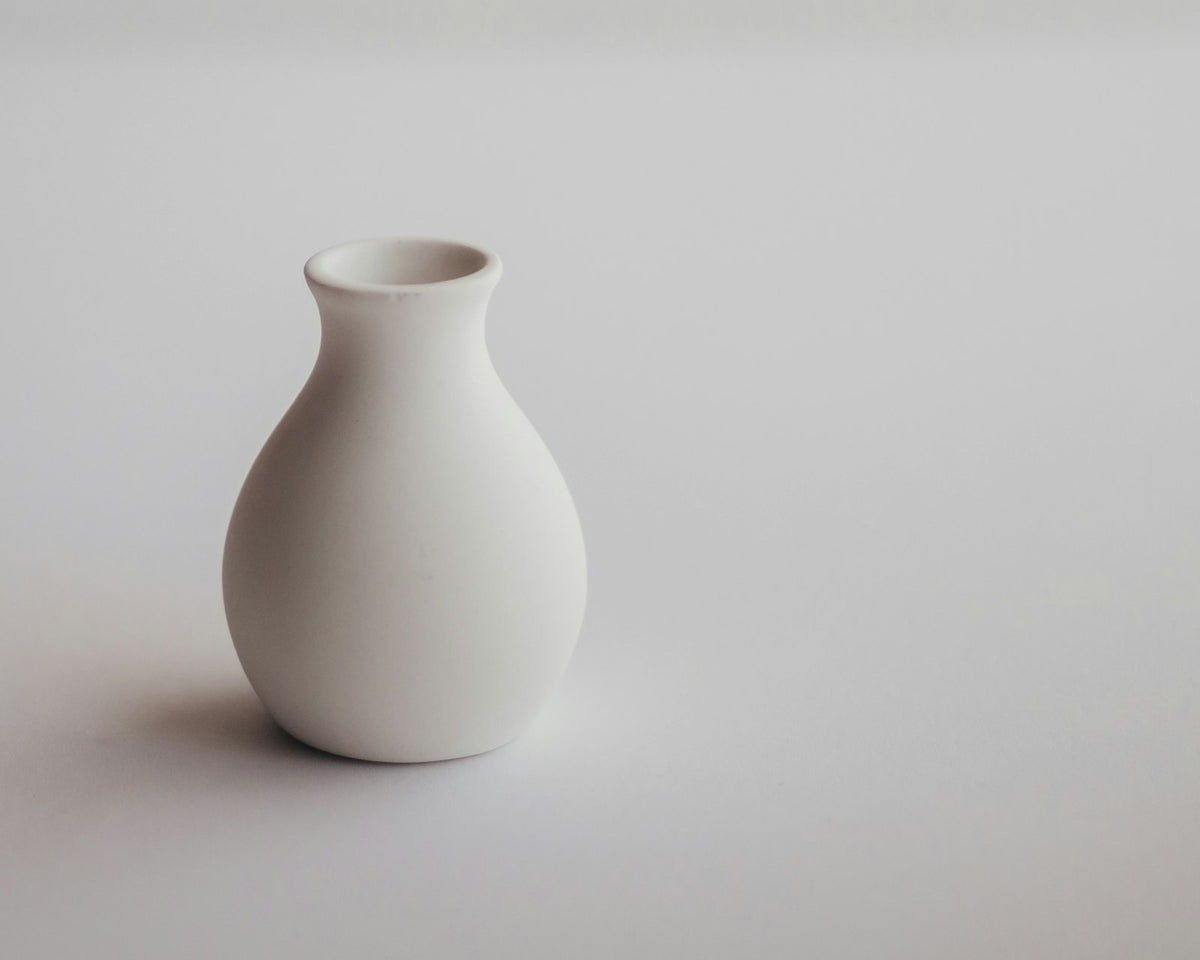 Matte ceramic donut vase